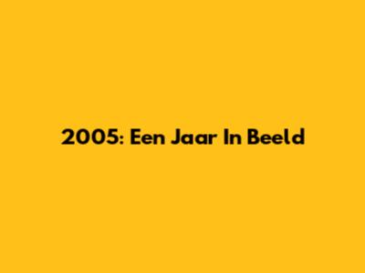 2005: Een Jaar In Beeld