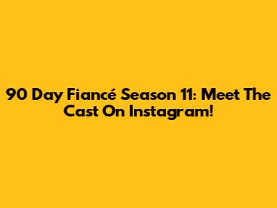 90 Day Fiancé Season 11: Meet The Cast On Instagram!