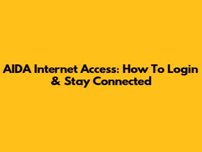 AIDA Internet Access: How To Login & Stay Connected