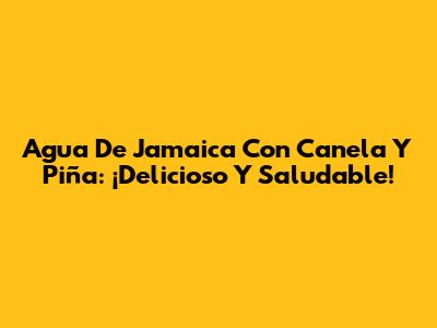 Agua De Jamaica Con Canela Y Piña: ¡Delicioso Y Saludable!