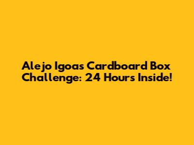 Alejo Igoa's Cardboard Box Challenge: 24 Hours Inside!