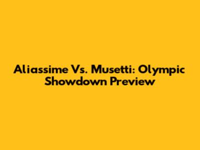 Aliassime Vs. Musetti: Olympic Showdown Preview