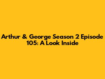 Arthur & George Season 2 Episode 105: A Look Inside