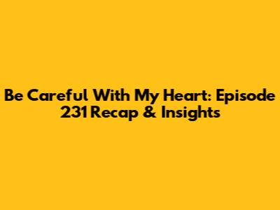 Be Careful With My Heart: Episode 231 Recap & Insights
