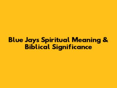Blue Jay's Spiritual Meaning & Biblical Significance