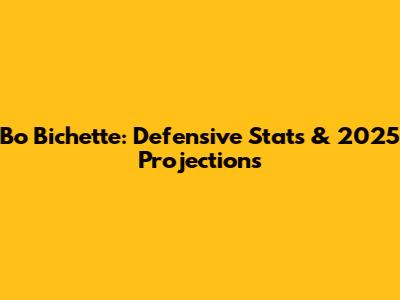 Bo Bichette: Defensive Stats & 2025 Projections