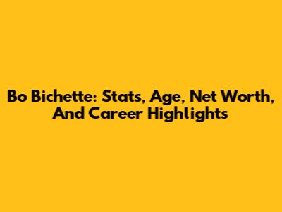 Bo Bichette: Stats, Age, Net Worth, And Career Highlights