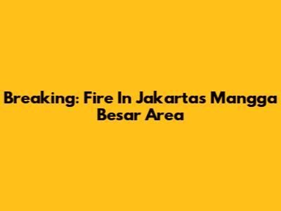 Breaking: Fire In Jakarta's Mangga Besar Area