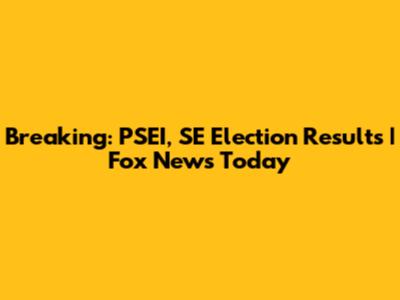 Breaking: PSEI, SE Election Results | Fox News Today