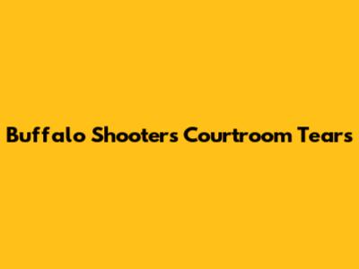 Buffalo Shooter's Courtroom Tears