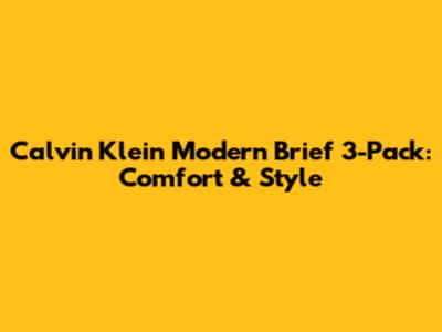 Calvin Klein Modern Brief 3-Pack: Comfort & Style