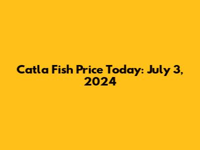 Catla Fish Price Today: July 3, 2024