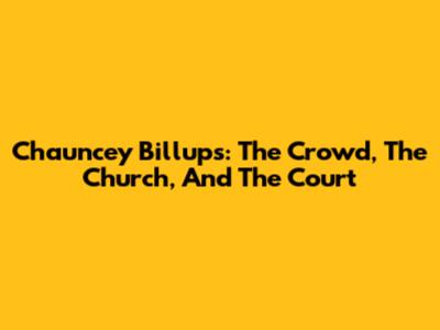 Chauncey Billups: The Crowd, The Church, And The Court