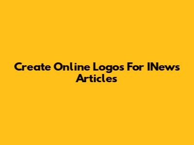 Create Online Logos For INews Articles