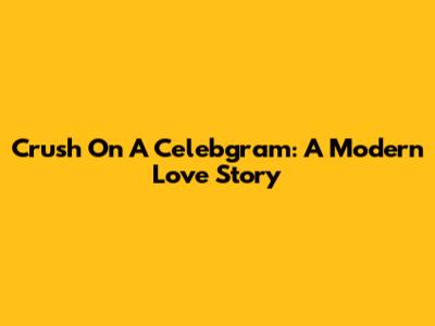 Crush On A Celebgram: A Modern Love Story