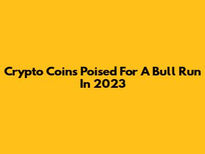 Crypto Coins Poised For A Bull Run In 2023