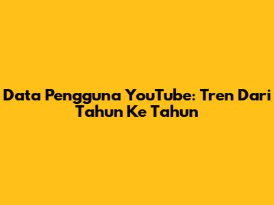 Data Pengguna YouTube: Tren Dari Tahun Ke Tahun