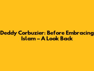 Deddy Corbuzier: Before Embracing Islam – A Look Back