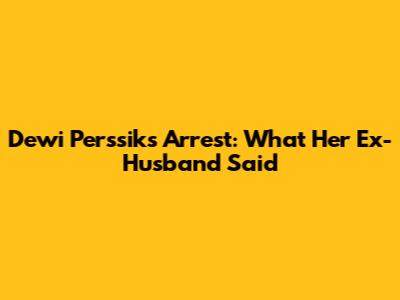 Dewi Perssik's Arrest: What Her Ex-Husband Said