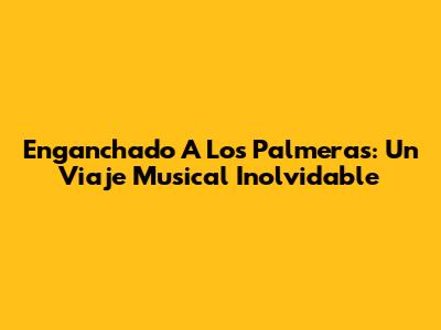 Enganchado A Los Palmeras: Un Viaje Musical Inolvidable
