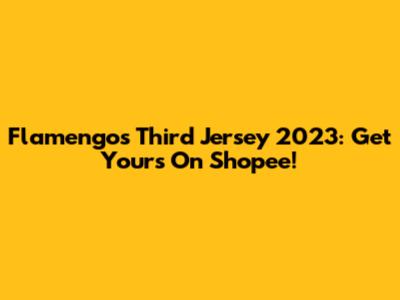 Flamengo's Third Jersey 2023: Get Yours On Shopee!