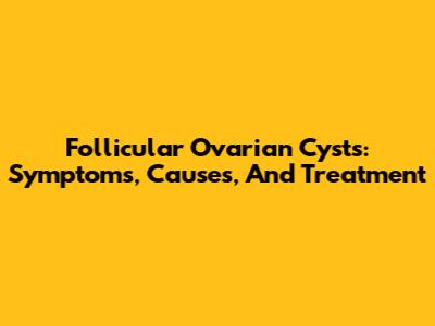 Follicular Ovarian Cysts: Symptoms, Causes, And Treatment