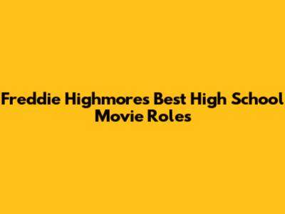 Freddie Highmore's Best High School Movie Roles