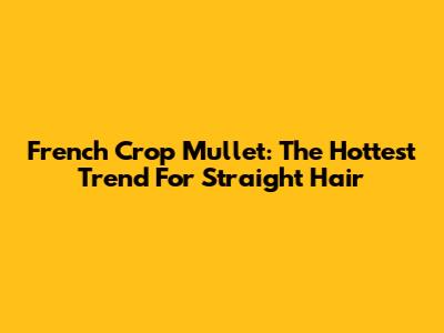 French Crop Mullet: The Hottest Trend For Straight Hair