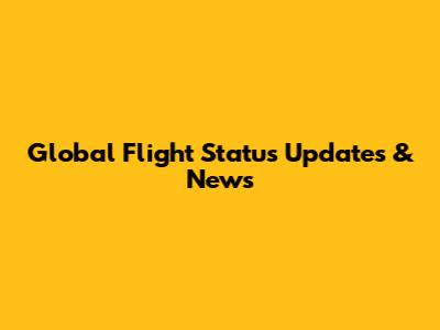 Global Flight Status Updates & News