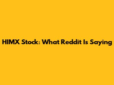 HIMX Stock: What Reddit Is Saying