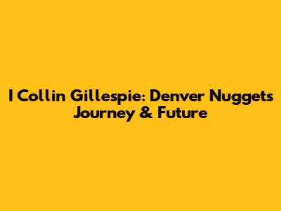 I Collin Gillespie: Denver Nuggets Journey & Future