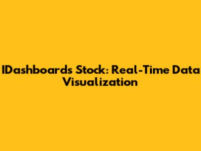 IDashboards Stock: Real-Time Data Visualization