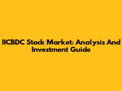 IICBDC Stock Market: Analysis And Investment Guide
