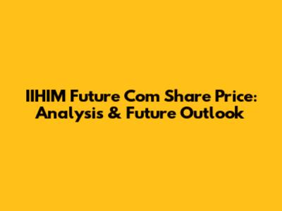 IIHIM Future Com Share Price: Analysis & Future Outlook