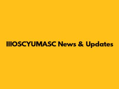 IIIOSCYUMASC News & Updates