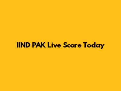 IIND PAK Live Score Today