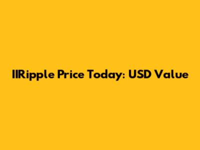 IIRipple Price Today: USD Value