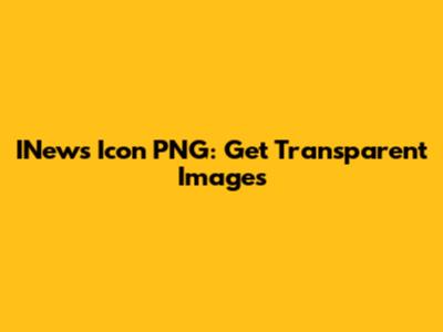 INews Icon PNG: Get Transparent Images