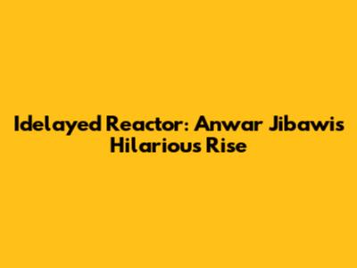 Idelayed Reactor: Anwar Jibawi's Hilarious Rise