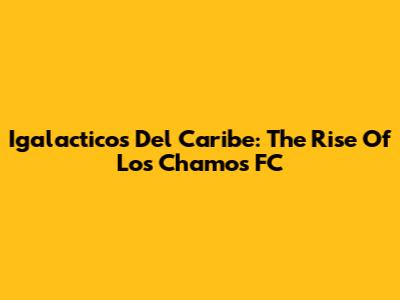 Igalacticos Del Caribe: The Rise Of Los Chamos FC