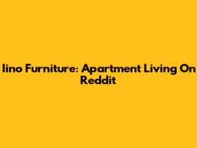 Iino Furniture: Apartment Living On Reddit