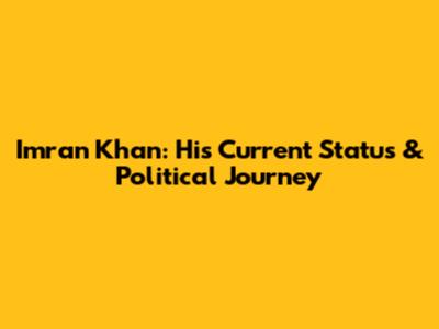 Imran Khan: His Current Status & Political Journey