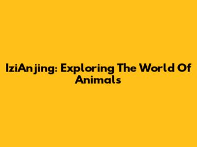 IziAnjing: Exploring The World Of Animals