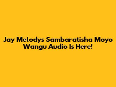 Jay Melody's "Sambaratisha Moyo Wangu" Audio Is Here!