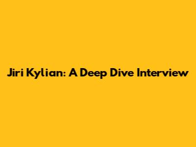 Jiri Kylian: A Deep Dive Interview