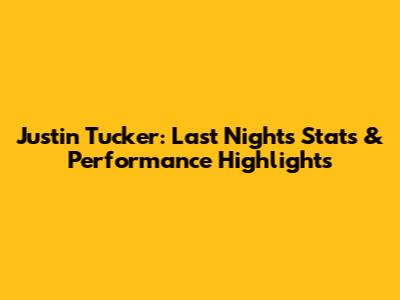 Justin Tucker: Last Night's Stats & Performance Highlights