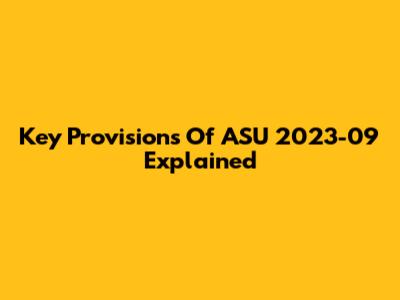 Key Provisions Of ASU 2023-09 Explained