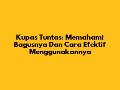 Kupas Tuntas: Memahami 'Bagusnya' Dan Cara Efektif Menggunakannya