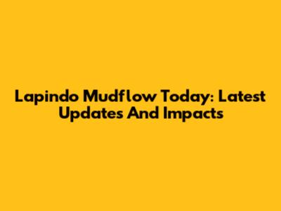 Lapindo Mudflow Today: Latest Updates And Impacts