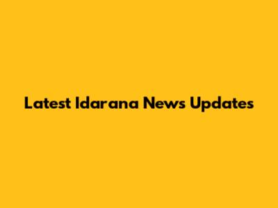 Latest Idarana News Updates
